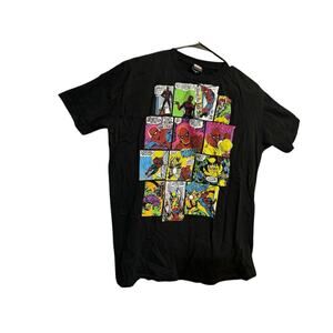 Marvel Mad Engine SpiderMan Wolverine Comic Strip T Shirt XL